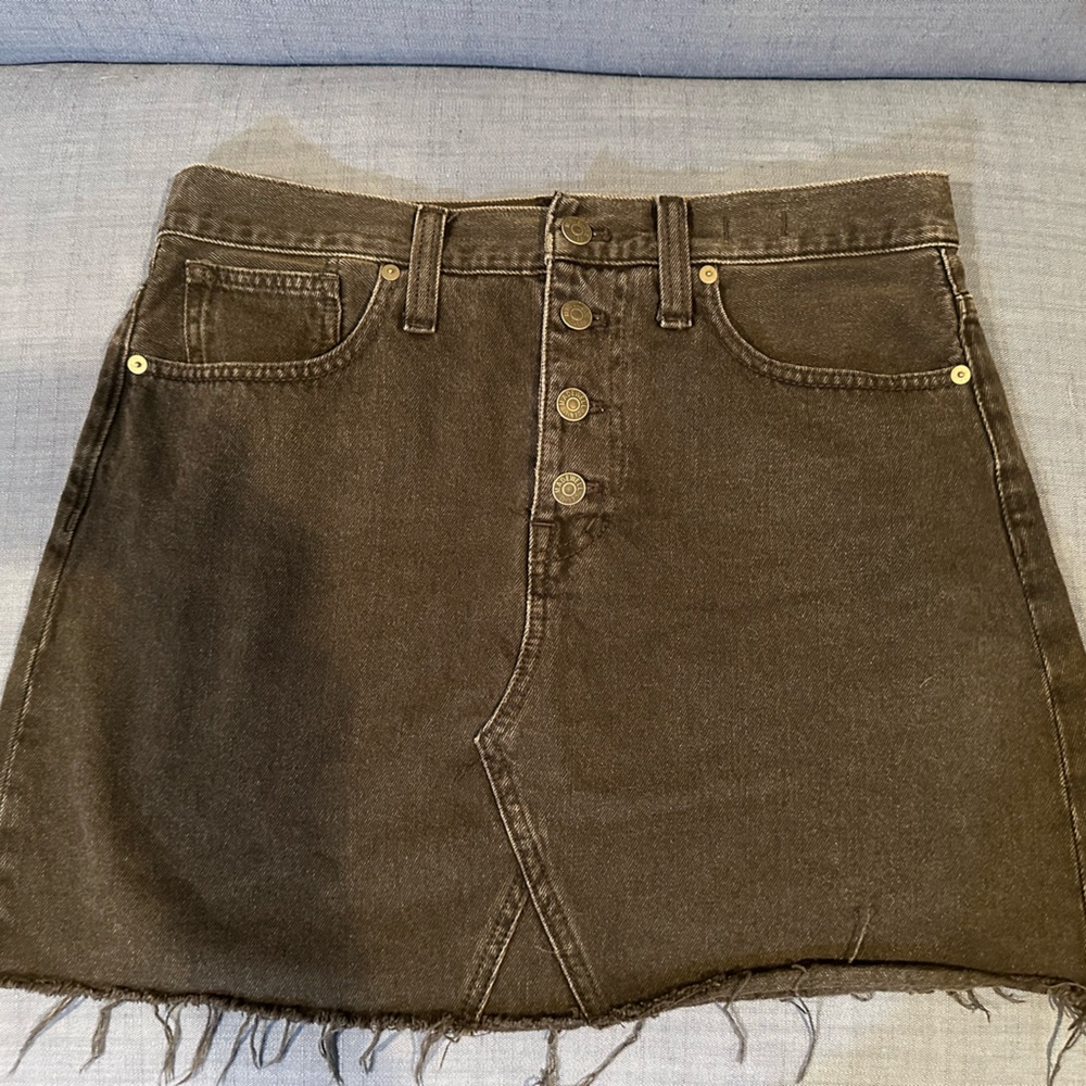 Madewell denim mini skirt